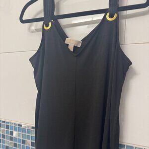 Michael Kors Black Sleeveless Top with Gold Hardware | Classic Chic